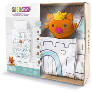 Sago Mini Tuck Me In Fairytales Twin Size Quilt with Jinja Orange Cat Set